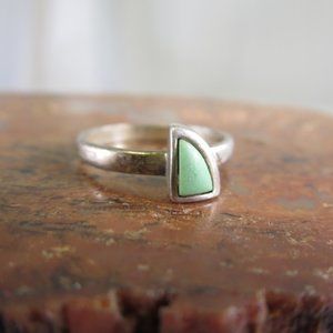 Sterling Carolyn Pollack Green Variscite Ring